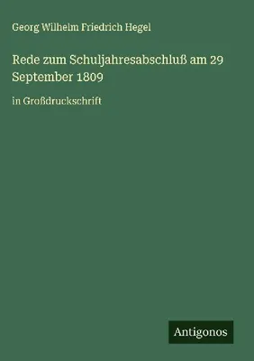 Produktbild von Rede zum Schuljahresabschluß am 29 September 1809