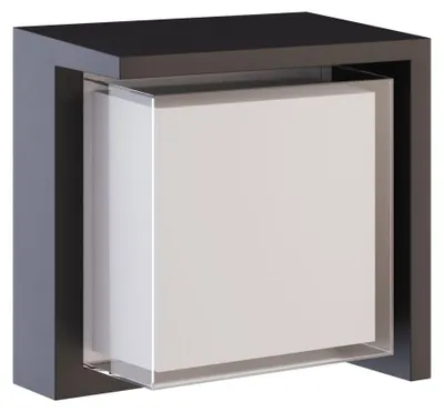 Produktbild von Blis Square 15W 180° LED-Wandleuchte mit Schaltertechnologie, Farbtemperatur 2700K/3200K/4000K, Mattschwarz für den Außenbereich - Beneito & Faure