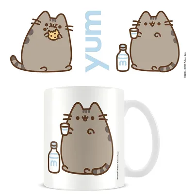 Produktbild von Pusheen Yum Tasse aus Keramik, 320 ml Fassungsvermögen, Ø8,5 H9,5 cm, weiß