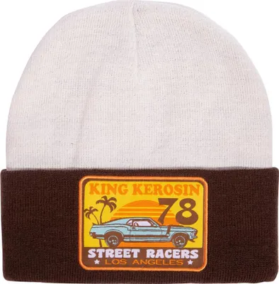Immagine prodotto di KING KEROSIN cappello a maglia stile retrò Street Racers Bianco Taglia Unica