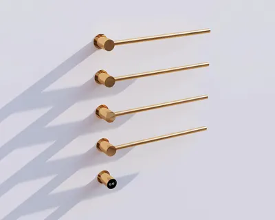 Produktbild von Elektrischer Handtuchheizkörper - Gold - 30 Watt, 98.7 cm x 36 cm x 8 cm