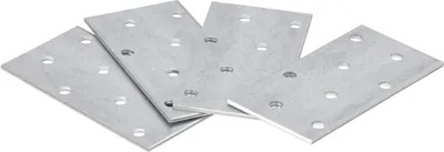 Immagine prodotto di KOTARBAU: Piastre di fissaggio per giunti a filo, connettori per legno, 76 x 40 mm, argento, zincati