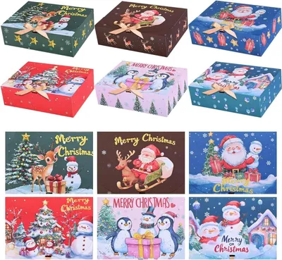 Produktbild von 12 Weihnachtspackungen mit Deckel