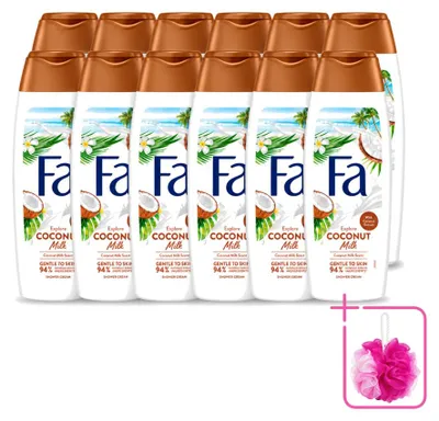 Produktbild von 12 x Fa Douchegel Coconut Milk - hydratierend und pflegend - 250 ml - Sparpackung - 12 Stücke