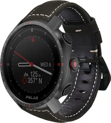 Produktbild von Strap-it Polar Grit X Pro Lederarmband (Schwarz)