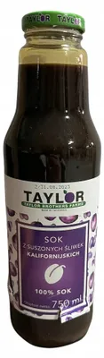 Obrázek produktu pro Kalifornská švestková šťáva 100% 750 ml Taylor Brothers Farms