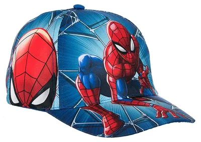 Produktbild von Spider-Man Kappe Cap Kinder Jungen Basecap Blau Marvel Motiv Schirmmütze Sommer Freizeit, Größe:54