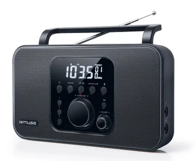 Obrázok produktu pre Muse M-091 R, Cestovné, Digitálny, AM, FM, LCD, Biela, Čierna