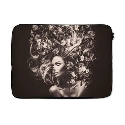 Produktbild von MuchoWow® Laptop Hülle 13 Zoll Blumen - Frau - Natur Laptoptasche - Laptophülle - Sleeve - Rundumschutz