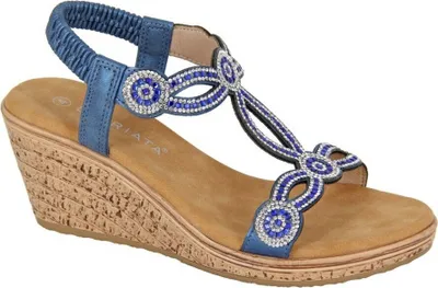 Produktbild von Cipriata - Damen Sandalen "Ora", Mit Juwelen besetzt DF2416 (38 EU) (Blau)