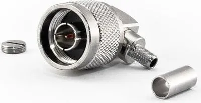 Produktbild von N-Stecker 90° gewinkelt für HDF200 Kabel, Crimp Ausführung