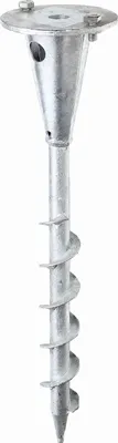 Produktbild von Alberts Einschraub-Bodenhülse für unterschiedliche Halterungen | feuerverzinkt | Länge 400 mm