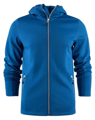 Imagen del producto de Sudadera para hombre "Layback" de la marca Printer RED, con cremallera completa, modelo ET544 (talla 5XL), color azul