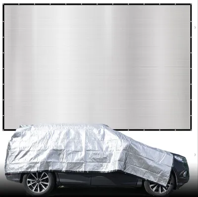 Produktbild von 6x7 m Alu Schattennetz Auto Abdeckung - Hitzeschutz Hund - Sonnensegel Camping