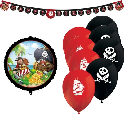 Produktbild von 10-tlg. Insel Piraten Party Set für Kindergeburtstag