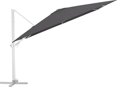 Produktbild von KETTLER Easy Turn Ampelschirm 300x300 cm, UPF50+, inkl. Abdeckhaube+ Schirmständer, silber/ anthrazit, Aluminium/Polyester mit PolyurethanBeschichtung