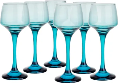 Produktbild von Glasmark Krosno Schnapsgläser 6er Set 75 ML Gläser Set Für Schnaps Vodka Glas Shots Likör Schnapsglas Shotgläser Likörgläser Geschenkset Wodka Türkis 6 x 75 ML