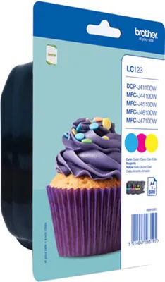Produktbild von Brother Tintenpatronen LC-123 Rainbowkit (je 1x M/C/Y)