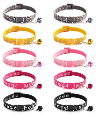 Produktbild von Welpen-Identifikationshalsbänder aus weichem Nylon mit verstellbarem Sicherheitsverschluss, Gelb (2+), Schwarz (2+), Rosa (2+), Grau (2+) und Rosa (2+)
