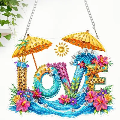 Diamond Painting Hängeset Liebesgeschichte, 19,4 x 15,9 cm, DIY
