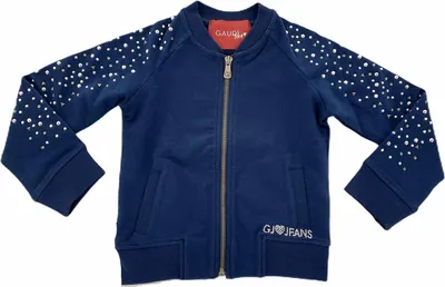 Produktbild von B15 felpa bimba GIRL GAUDI' TEEN BLUE full zip hoodie sweatshirt kids