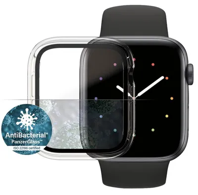 Produktbild von PanzerGlass ® Full body Case Transparent Apple Watch SE 3 | SE | 6 | 5 | 4 | 44mm, Apple, Apple - Watch Series 4 44mm, Apple - Watch Series 5 44mm, Apple - Watch Series 6 44mm, Apple -..., Trockene Anwendung, Kratzresistent, Schockresistent, Antibakteriell, Transparent, 1 Stück(e)