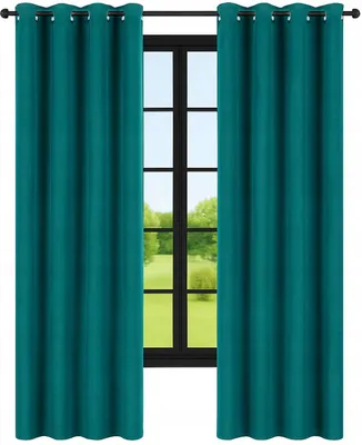 Produktbild von Velours Vorhang mit Ösen | Fertigvorhang aus Samt | Elegante Gardine für Wohnzimmer & Schlafzimmer