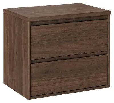Produktbild von Waschtischunterschrank 60cm Edmé mit 2 Schubladen, Holzoptik