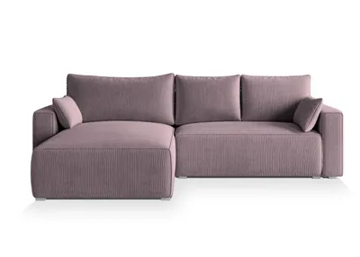 Produktbild von Masseno Ecksofa FORIL P mit Schlaffunktion L-Form, Sofa mit Bettkasten, Wohnzimmersofa, Couch, Soffa, Bettsofa, Couchgarnitur- Lila, POSO 130