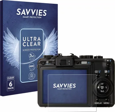Produktbild von 6x Für Canon PowerShot G9 Schutzfolie Savvies Displayschutz Display Schutz Folie Klar Transparent