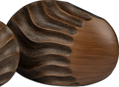 Produktbild von Dekvase HOLZOPTIK oval H. 28cm braun mit Relief Kunststein Formano H25