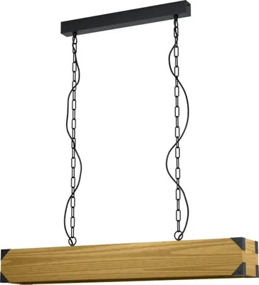 Image de Eglo 43159 HARBOROUGH E27 suspension à 4 lumières 900x125mm noir marron