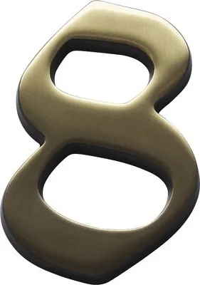 Produktbild von Hausnummer Bronze satiniert 8" 120 mm"