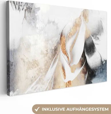 Obrázek produktu pro OneMillionCanvasses® - Obrazy na plátně - Abstraktní - Zlaté - Design - Luxe, Fototapeta, nástěnné dekorace obrazy obývací pokoj, 120x80cm