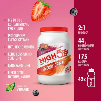 Produktbild von Energy Drink | Kohlenhydrat-Elektrolyt-Pulver | HIGH5