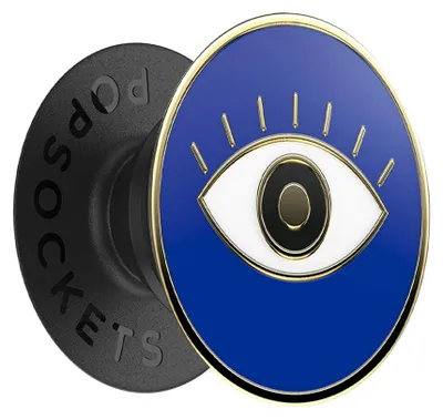 Produktbild von PopSockets, PopGrip Enamel Evil E für Smartphones, Blau