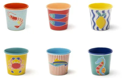 Zdjęcie produktu dla Excelsa zestaw 6 filiżanek do espresso Corfu' porcelana 9 cl kolorowa