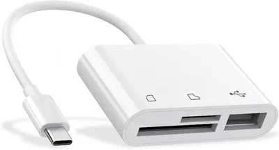 Zdjęcie produktu dla Uniwersalny adapter do tabletów, czytnik kart USB 3 w 1, wielofunkcyjny, do telefonów komórkowych i pamięci USB