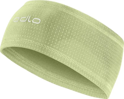 Image de Bandeau Polyknit Warm avec détails réfléchissants, unie - Odlo, Couleur:40440 shadow lime, Taille:-