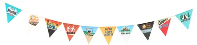 Obrázok produktu pre Camping String Flag, farebný Camping Pennant, vlajka Strip, vonkajšie Pennant Decor, stan Banner dekorácie, farebné vlajky