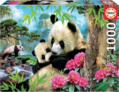 Zdjęcie produktu dla Educa Morning Panda, 1000 szt., Animals, 12 lat(a)