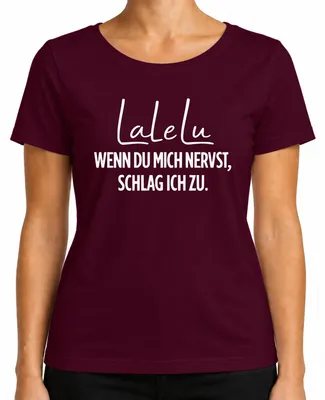 Obrázek produktu pro Lalelu Když mě naštveš, tak tě praštím Vtipné sarkastické dámské tričko, vínová, S