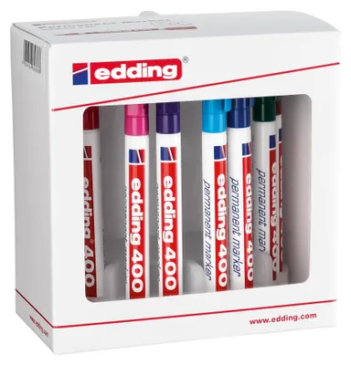 Produktbild von Edding - Filzstift 400 rund 1mm mit Halter sortiertes Set à 10 Stück
