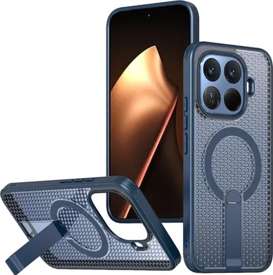 Produktbild von Kühlende Hülle für Xiaomi 15T Pro 5G Hybrid Design mit MagSafe & Stand Blau
