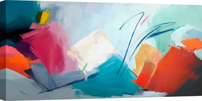 Zdjęcie produktu dla Abstrakcyjne obrazy na płótnie – Słońce Taylor – Colorful Sound #1 – 70 x 35 cm