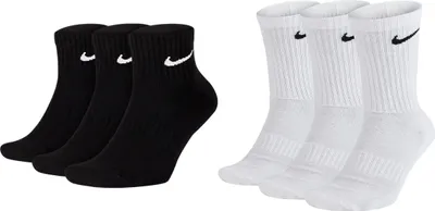 Produktbild von 3 Paar kurze und 3 Paar lange Nike Socken Sparset - Farbe: schwarz weiss - Größe: 42-46