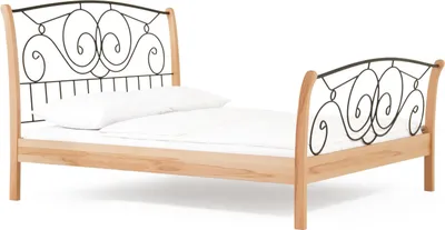 Produktbild von Dico Wildeiche Massivholz/ Metall Bettrahmen Vintage 911.00, durchgehende Lamelle