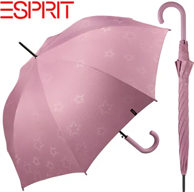 Produktbild von Esprit Regenschirm Stockschirm Schirm mit Automatik starburst metallic dusky orchid Sterne