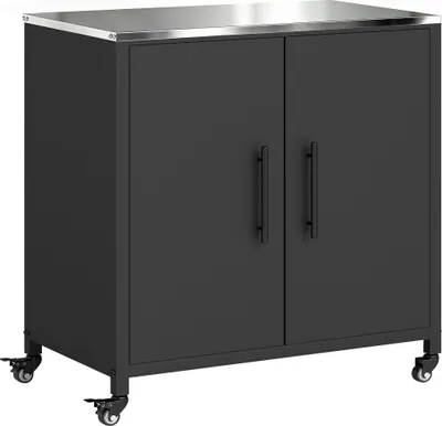 Produktbild von Mobiler Gartenschrank mit Edelstahlplatte