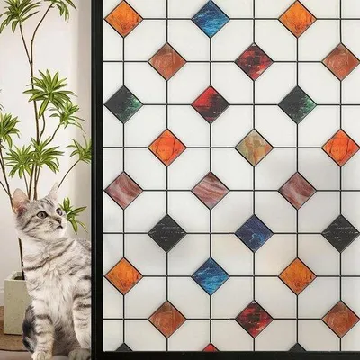 Zdjęcie produktu dla Folia Raamfolie – folia zapewniająca prywatność – dekoracyjna folia zapewniająca prywatność – przyleganie statyczne – 44,5 x 200 cm – matowa